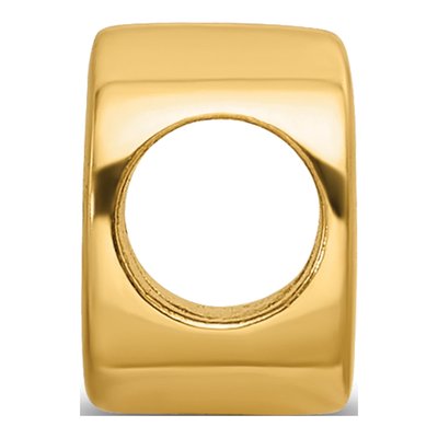 Gold-Plated Sterling Silver Letter O Bead – view 4