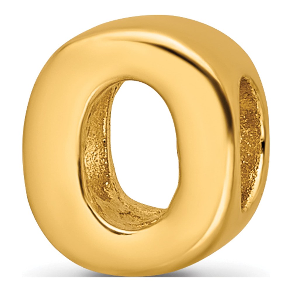 Gold-Plated Sterling Silver Letter O Bead