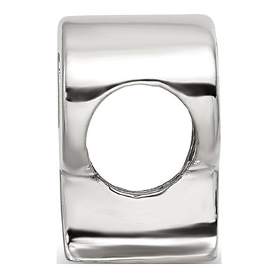 Sterling Silver Letter P Bead – view 4
