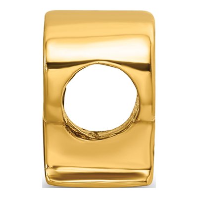 Gold-Plated Sterling Silver Letter P Bead – view 4