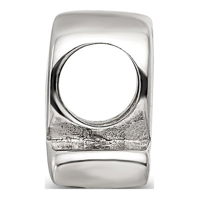 Sterling Silver Letter Q Bead – view 4