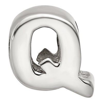 Sterling Silver Letter Q Bead – view 5