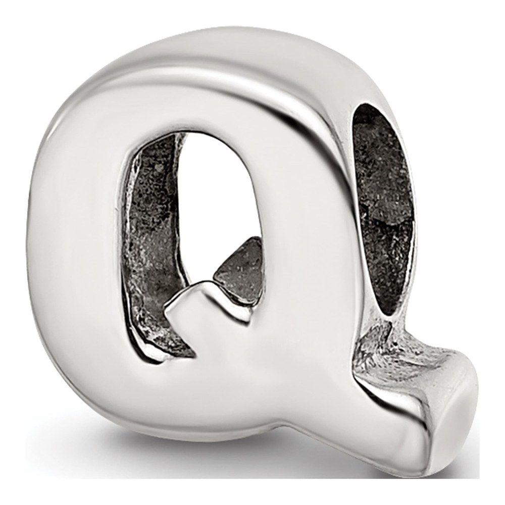 Sterling Silver Letter Q Bead