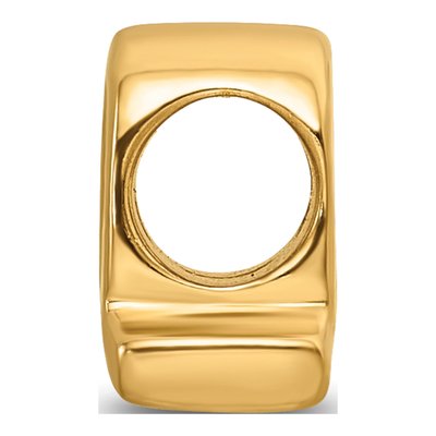 Gold-Plated Sterling Silver Letter Q Bead – view 4