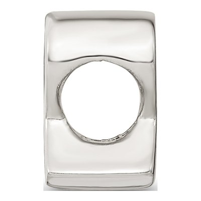 Sterling Silver Letter R Bead – view 4