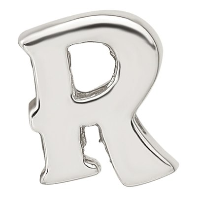 Sterling Silver Letter R Bead – view 5