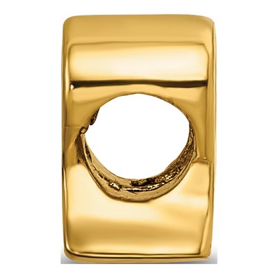 Gold-Plated Sterling Silver Letter R Bead – view 4
