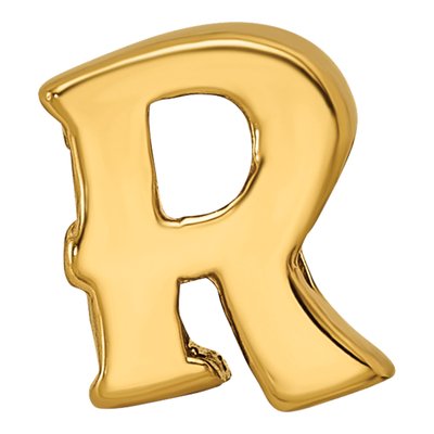 Gold-Plated Sterling Silver Letter R Bead – view 5