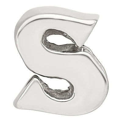 Sterling Silver Letter S Bead – view 5