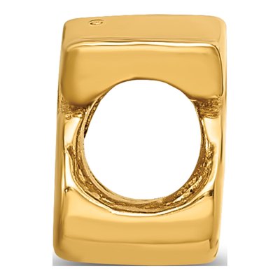 Gold-Plated Sterling Silver Letter S Bead – view 4