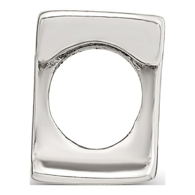Sterling Silver Letter T Bead – view 4