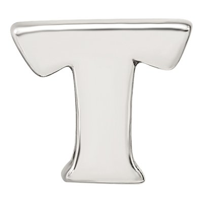 Sterling Silver Letter T Bead – view 5