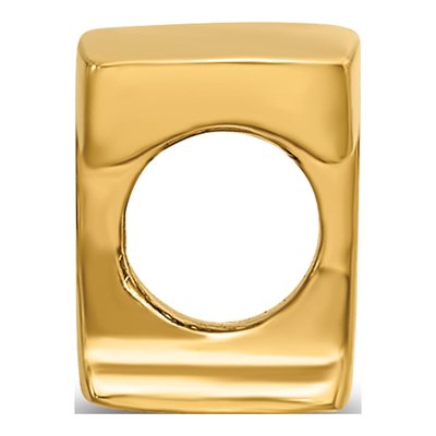 Gold-Plated Sterling Silver Letter T Bead – view 4