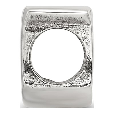 Sterling Silver Letter U Bead – view 4