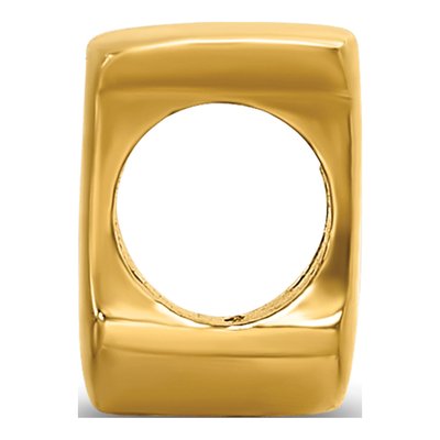 Gold-Plated Sterling Silver Letter U Bead – view 4