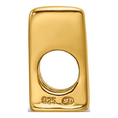 Gold-Plated Sterling Silver Letter W Bead – view 4