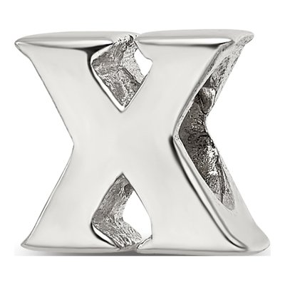 Sterling Silver Letter X Bead