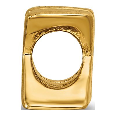 Gold-Plated Sterling Silver Letter X Bead – view 4