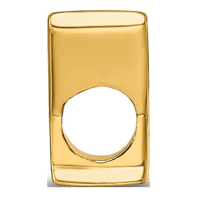 Gold-Plated Sterling Silver Letter Y Bead – view 4