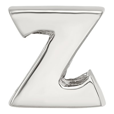 Sterling Silver Letter Z Bead – view 5