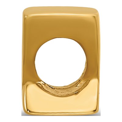 Gold-Plated Sterling Silver Letter Z Bead – view 4