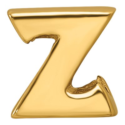 Gold-Plated Sterling Silver Letter Z Bead – view 5