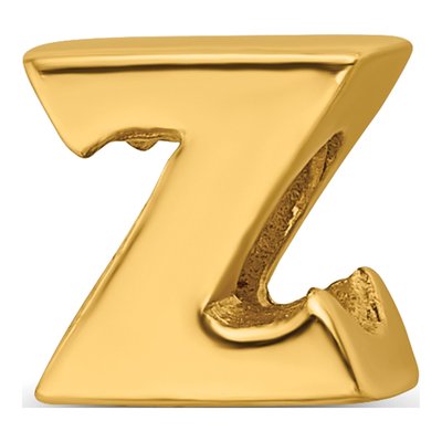 Gold-Plated Sterling Silver Letter Z Bead