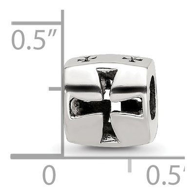 Sterling Silver Maltese Cross Bead – view 6
