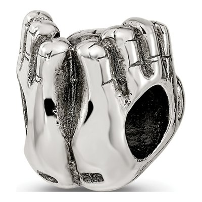 Sterling Silver World Hands Bead – view 7