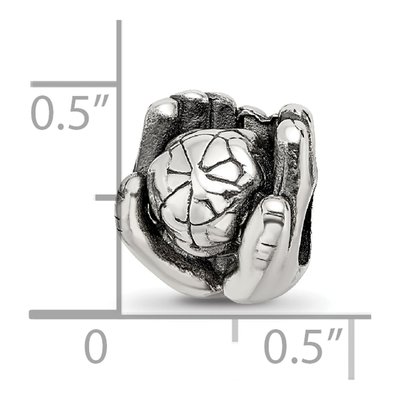 Sterling Silver World Hands Bead – view 8