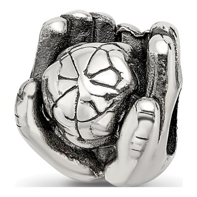 Sterling Silver World Hands Bead