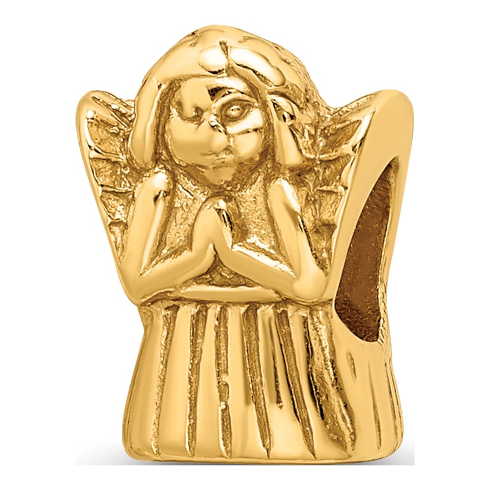 Gold-Plated Sterling Silver Praying Angel Bead