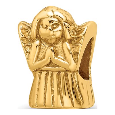 Gold-Plated Sterling Silver Praying Angel Bead