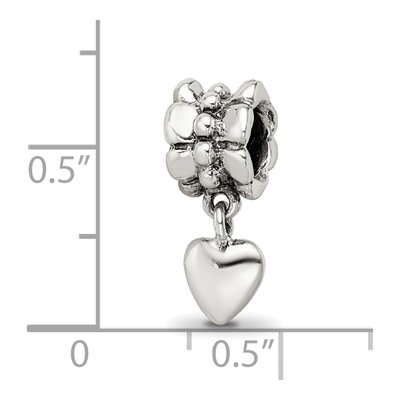 Sterling Silver Heart Dangle Bead – view 5