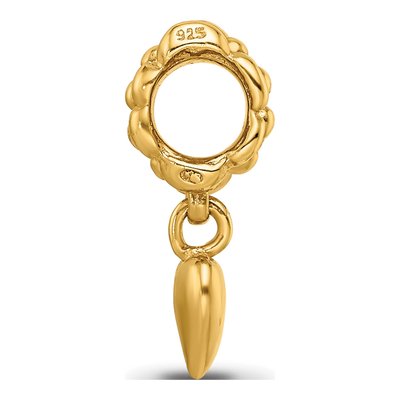 Gold-Plated Sterling Silver Heart Dangle Bead – view 4