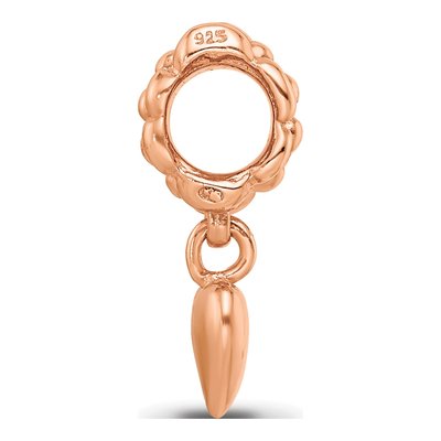 Rose Gold-Plated Sterling Silver Heart Dangle Bead – view 3