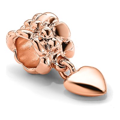 Rose Gold-Plated Sterling Silver Heart Dangle Bead – view 6