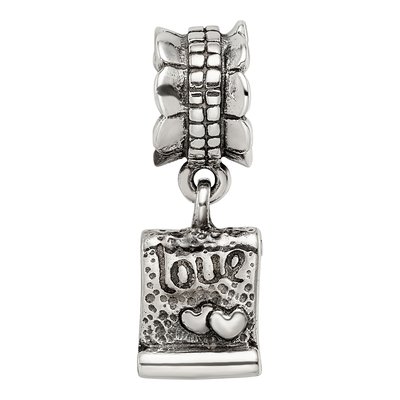 Sterling Silver Love Note Dangle Bead – view 7