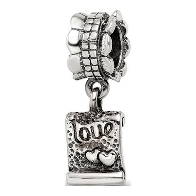 Sterling Silver Love Note Dangle Bead