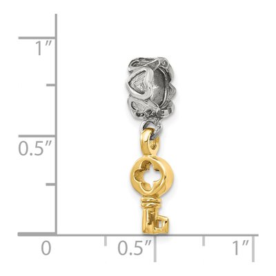Gold-Plated Sterling Silver Key Dangle Bead – view 4