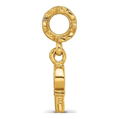 Gold-Plated Sterling Silver Key Dangle Bead – view 4