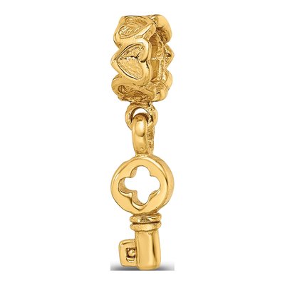 Gold-Plated Sterling Silver Key Dangle Bead – view 7