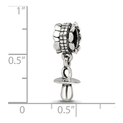 Sterling Silver Pacifier Dangle Bead – view 5