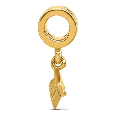 Gold-Plated Sterling Silver Graduation Cap Dangle Bead – view 3