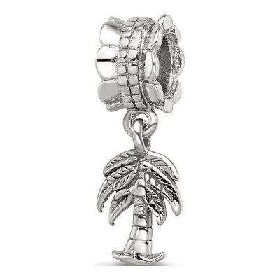 Sterling Silver Palm Tree Dangle Bead