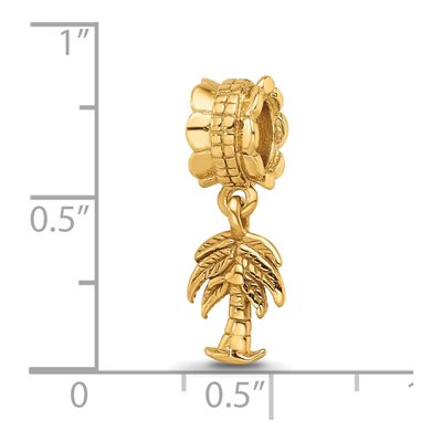 Gold-Plated Sterling Silver Palm Tree Dangle Bead – view 6