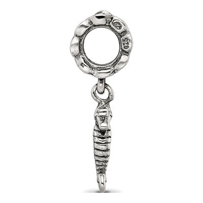 Sterling Silver Seahorse Dangle Bead – view 4