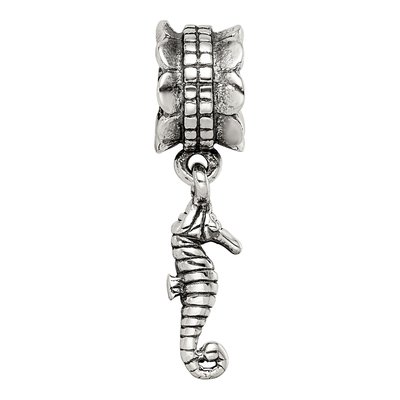 Sterling Silver Seahorse Dangle Bead – view 6