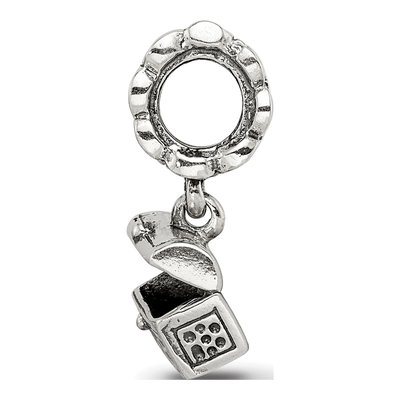 Sterling Silver Treasure Chest Dangle Bead – view 4