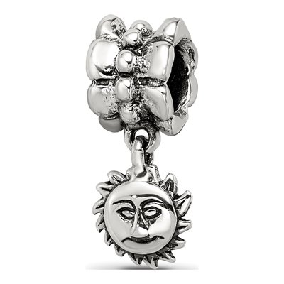 Sterling Silver Sun Dangle Bead